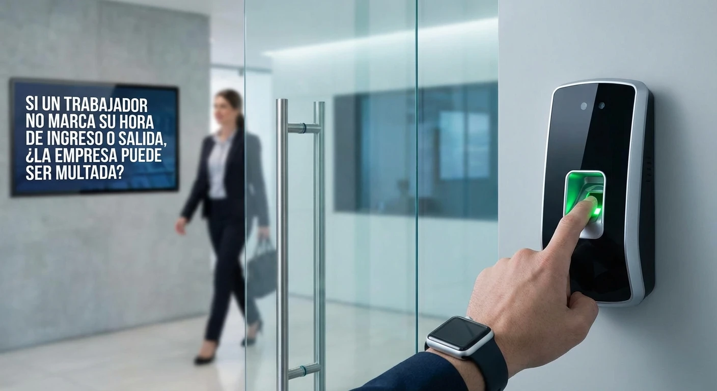 Si un trabajador no marca su hora de ingreso o salida, ¿la empresa puede ser multada?